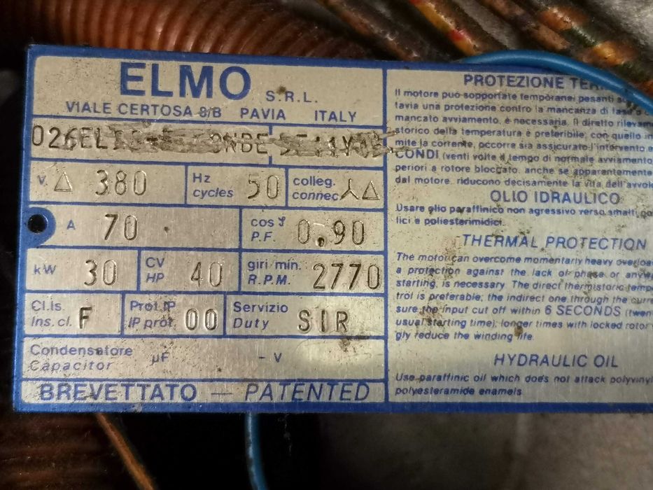 silnik elektryczny windowy dwubiegowy 10/3 kw, 1000/250 obr. min.