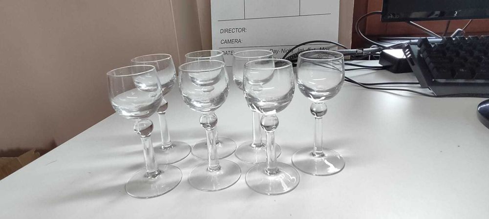 kieliszki do wódki szkło vintage PRL