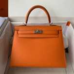 Kelly 25 cm Pomarańczowa torebka Hermes