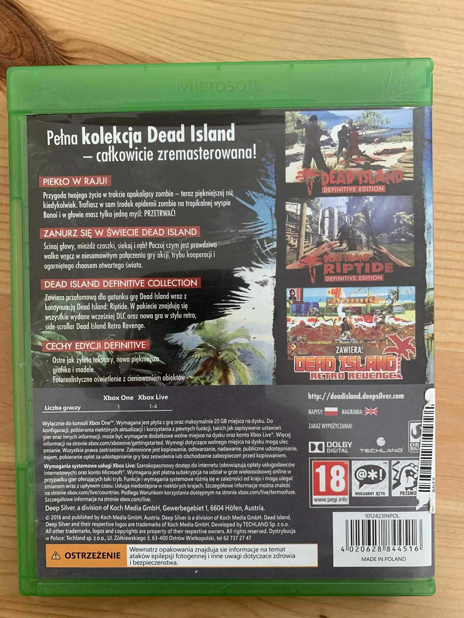 Dead Island Definitive Collection ( 2 pełne gry + dodatki ) Xbox