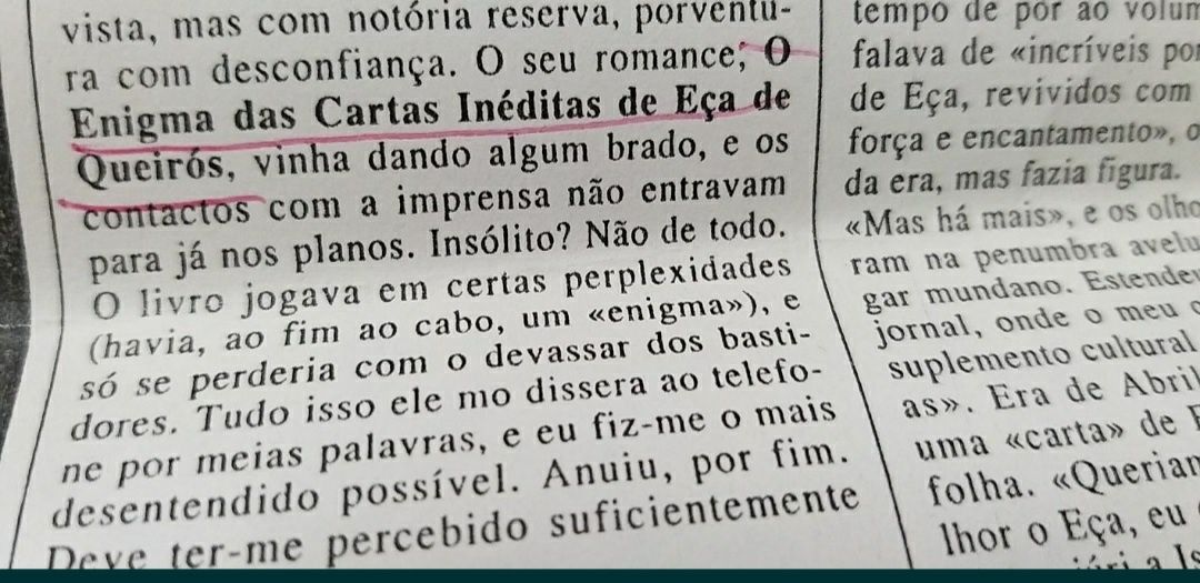 O enigma das cartas inéditas de Eça de Queirós.