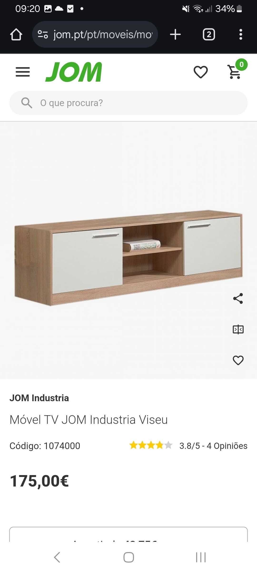 Móvel Tv Jom como novo