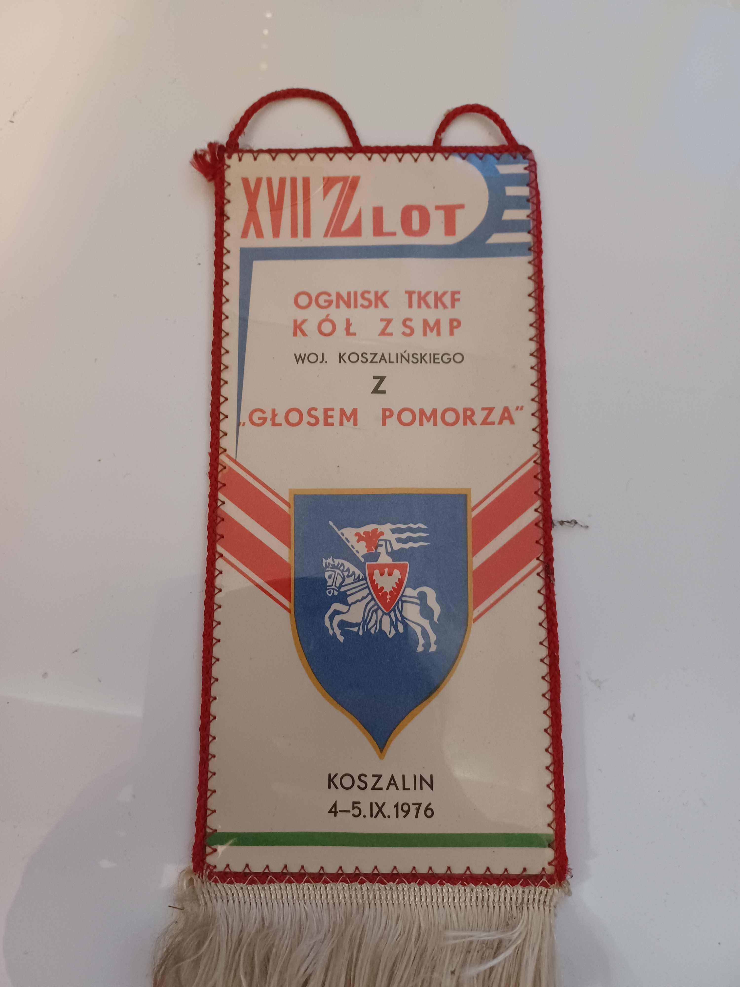 Proporczyk XVII zlot ognisk TKKF Koszalin 1976