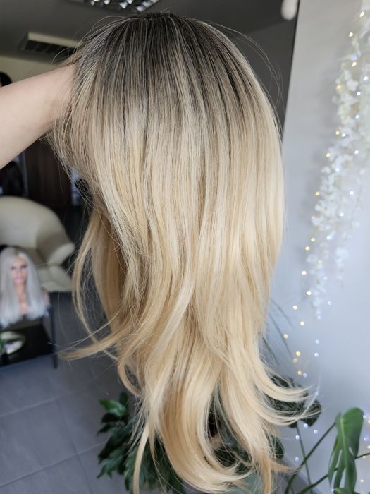 Topper Natasza premium słoneczny blond z odrostem naturalny efekt