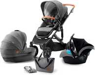 PROMOCJA - 30% KinderKraft Prime 3w1  GRAY wózek wielofunkcyjny 3w1
