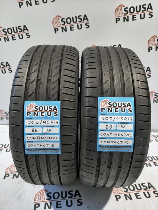 2 pneus semi novos 205-45R17 Continental - Oferta dos Portes