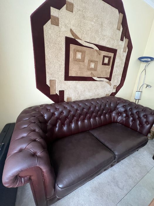 Шкіряний диван та крсіло