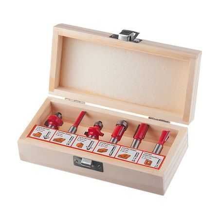 Набір фрез кінцевих по деревині, 6 шт. INTERTOOL HT-0072