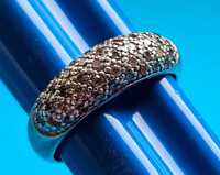 Srebrny pierścionek z cyrkoniami diamentowymi 4,00 gr.pr.925 piękny!