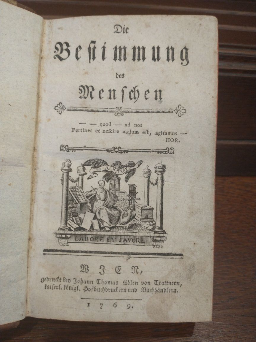 Die Bestimmung des Menschen quod ad nos Pertinet 1769