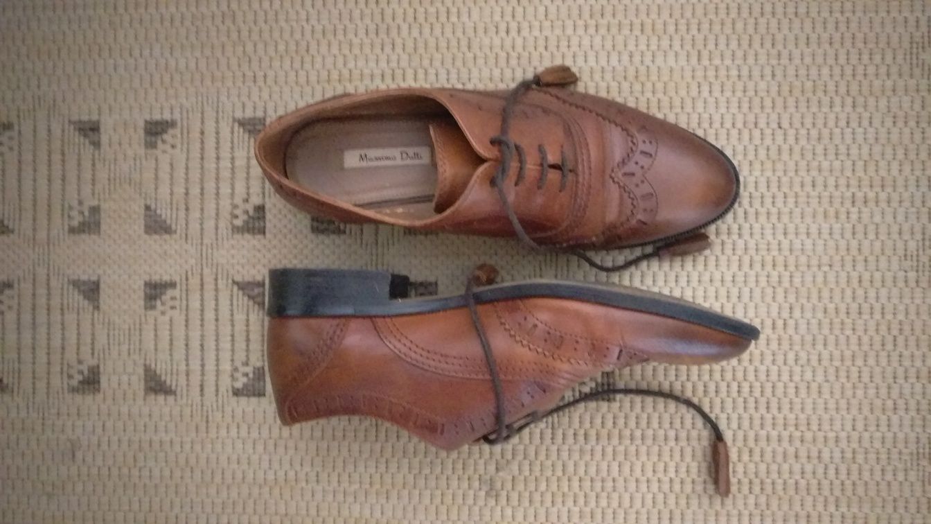 Sapatos rasos pele Massimo Dutti 38 loafer atacador berloque