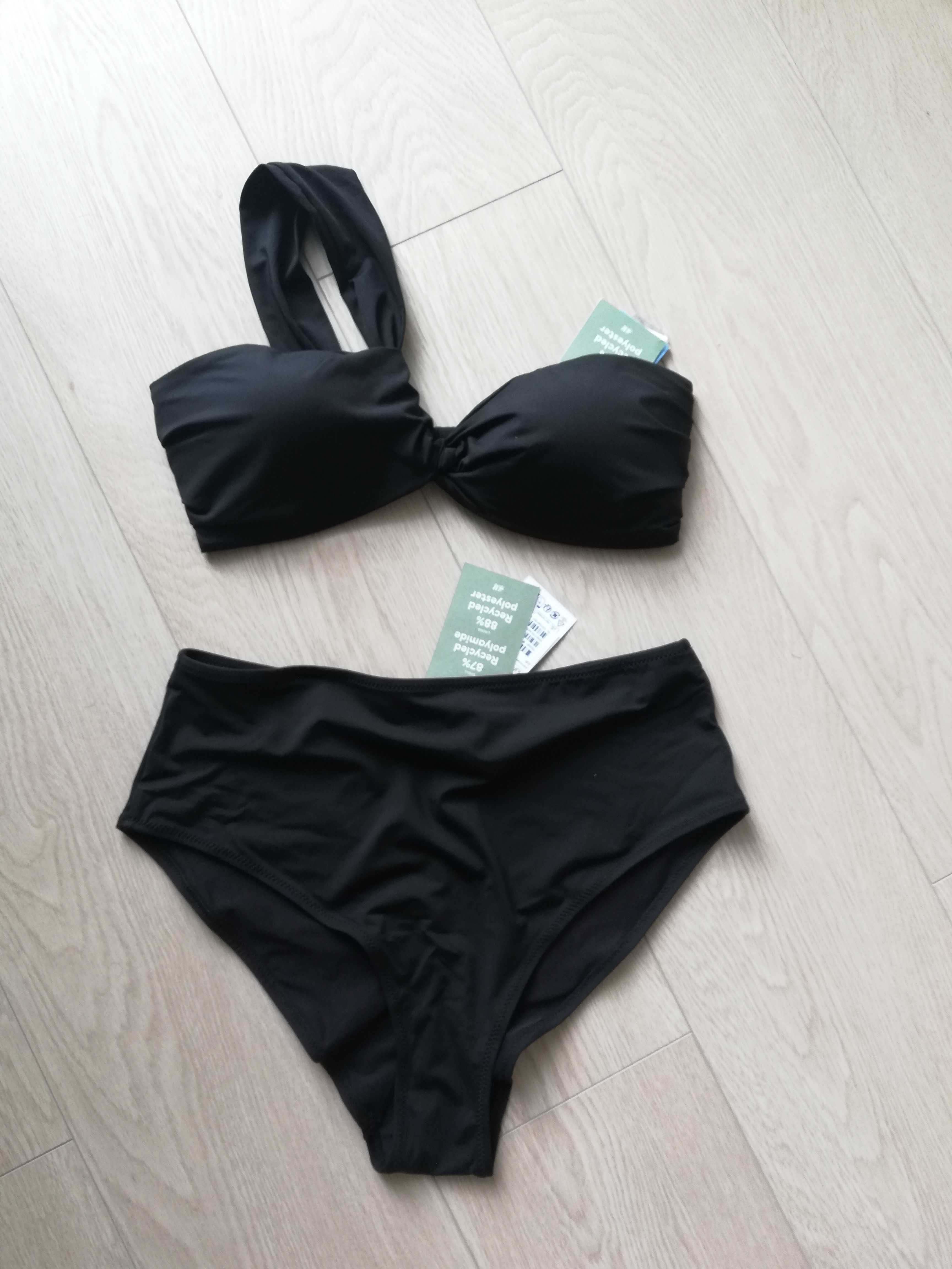 H&M Bikini Strój kąpiel&owy dwuczęściowy Kostium czarny 40L