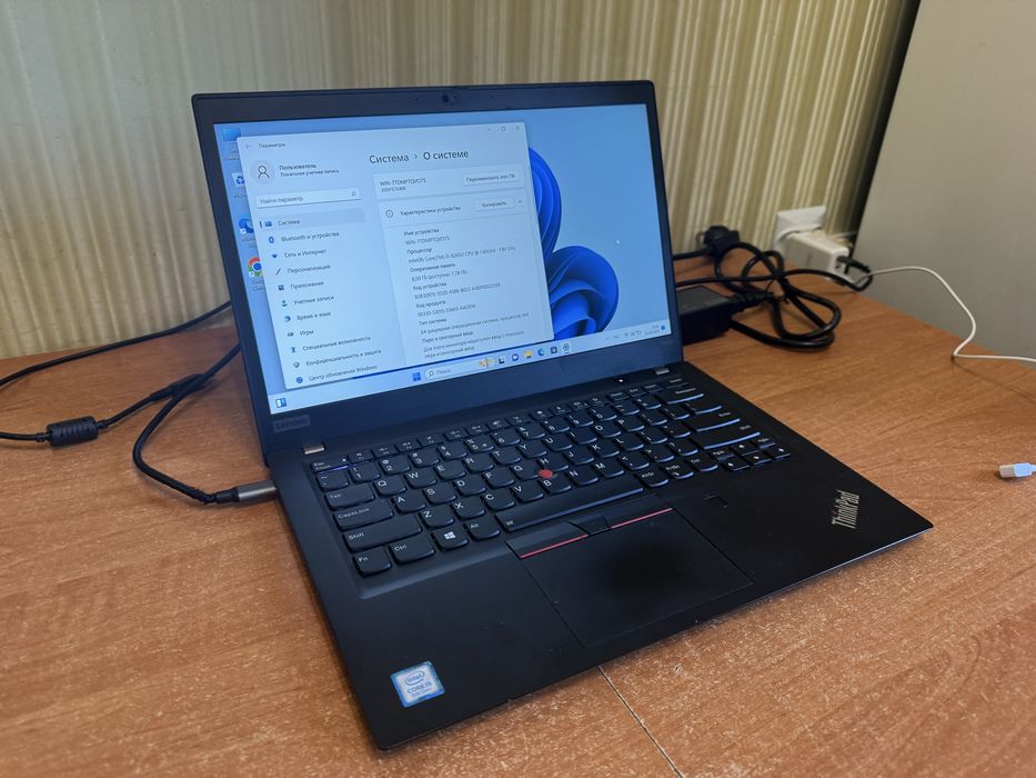 Ноутбук Lenovo T490s core i5 8gen fulhd ips