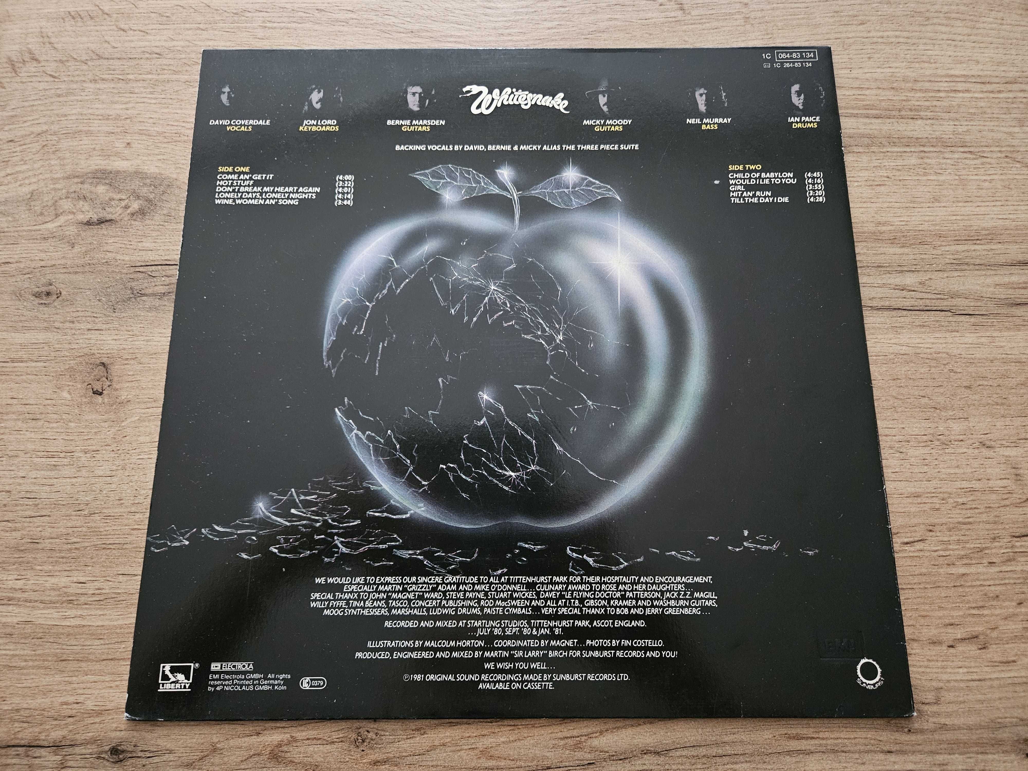 WHITESNAKE Come An' Get It LP 1981 Pierwsze Wydanie Super Stan
