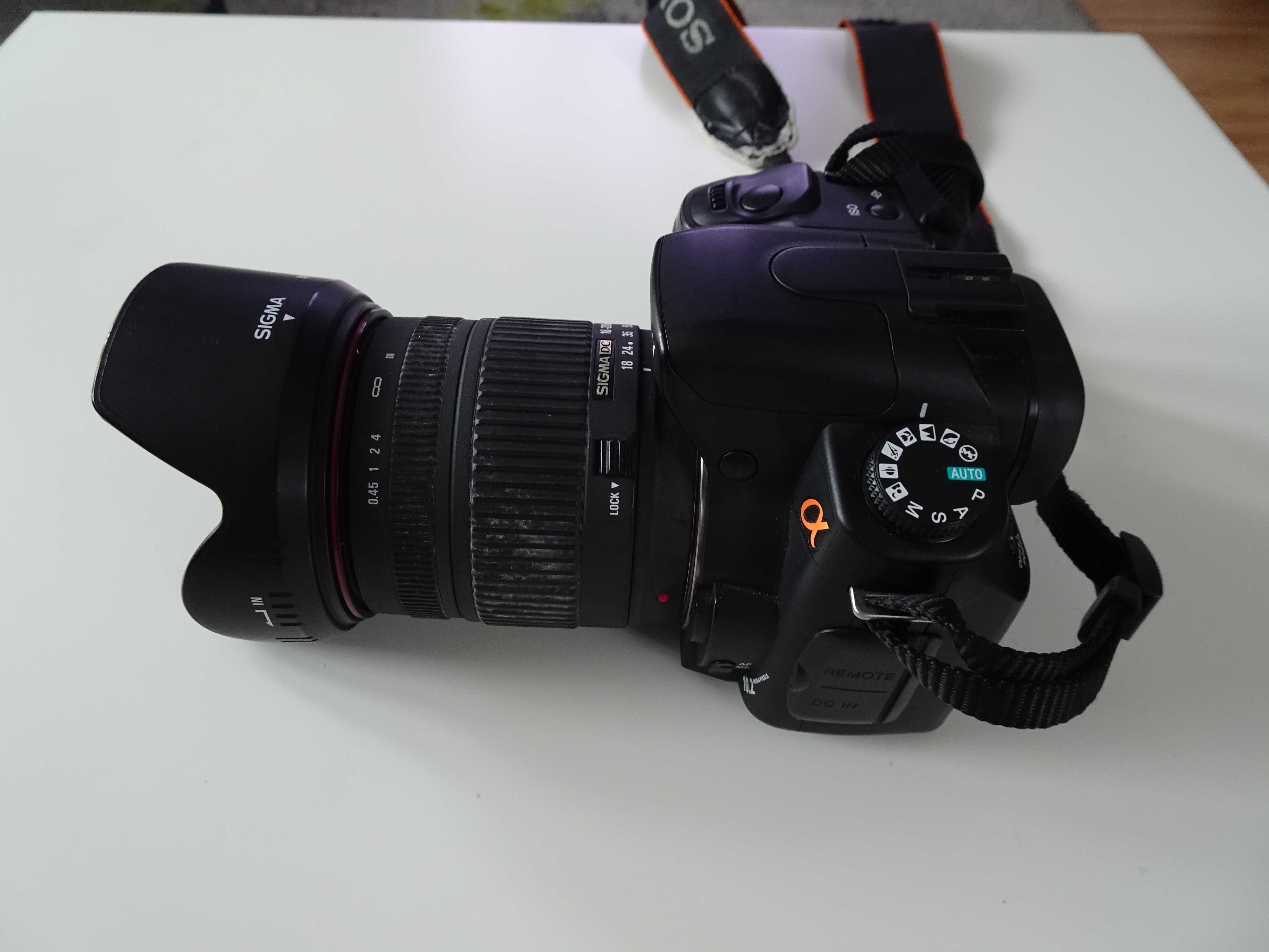 Sony Alpha DSLR-A200 komplet + obiektyw Sigma DC 18-200 mm