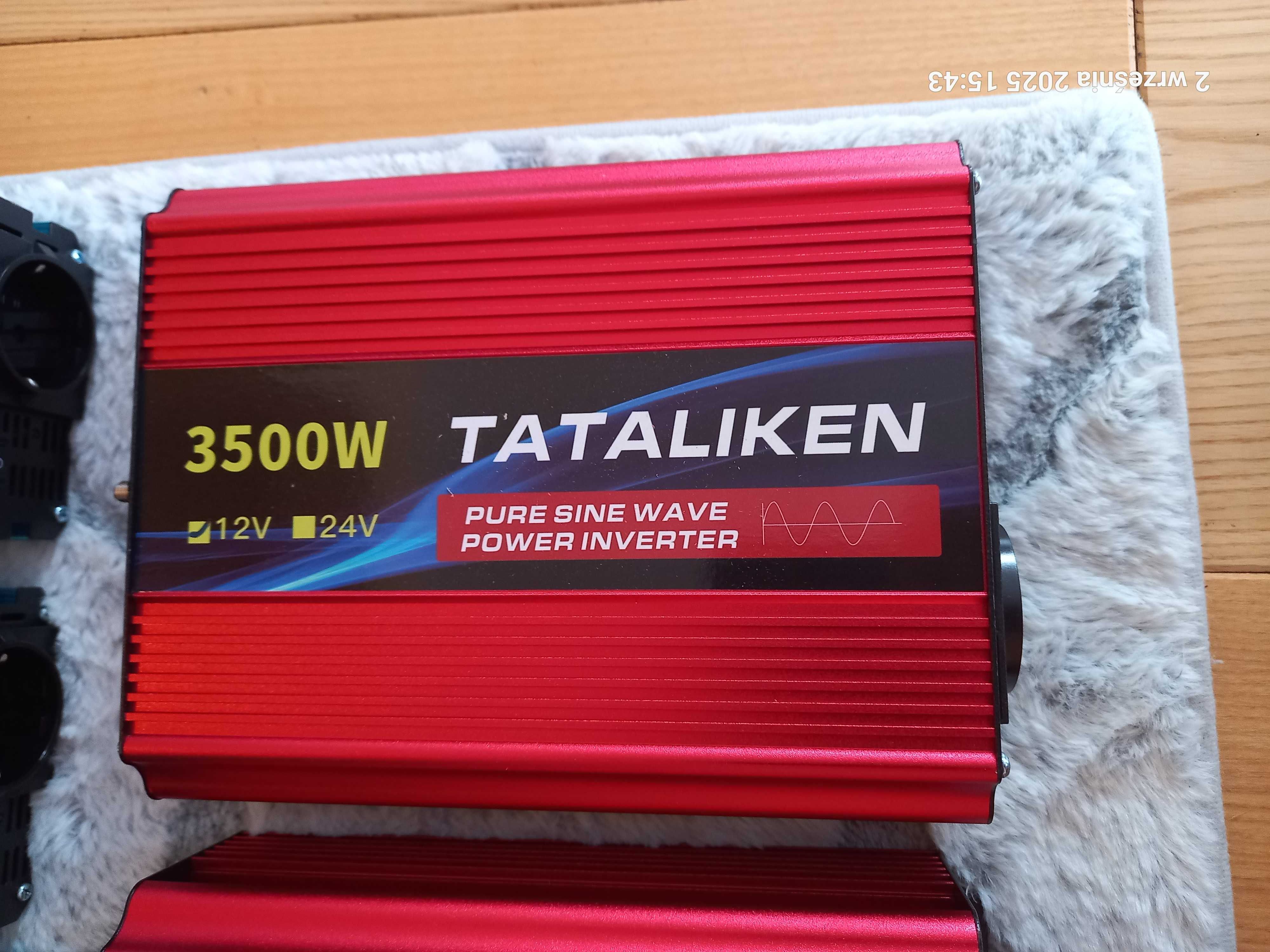 Przetwornica 3000w czysty sinus 12v 230v