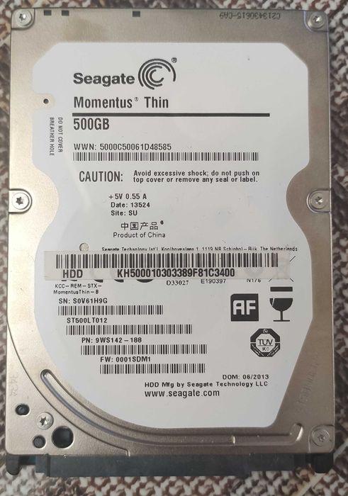 Жесткий диск HDD 500 GB 2.5 Seagate ST500LT012