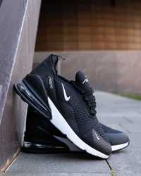 Кросівки чоловічі Nike Air Max 270 Black White Найк Айр Макс чорні