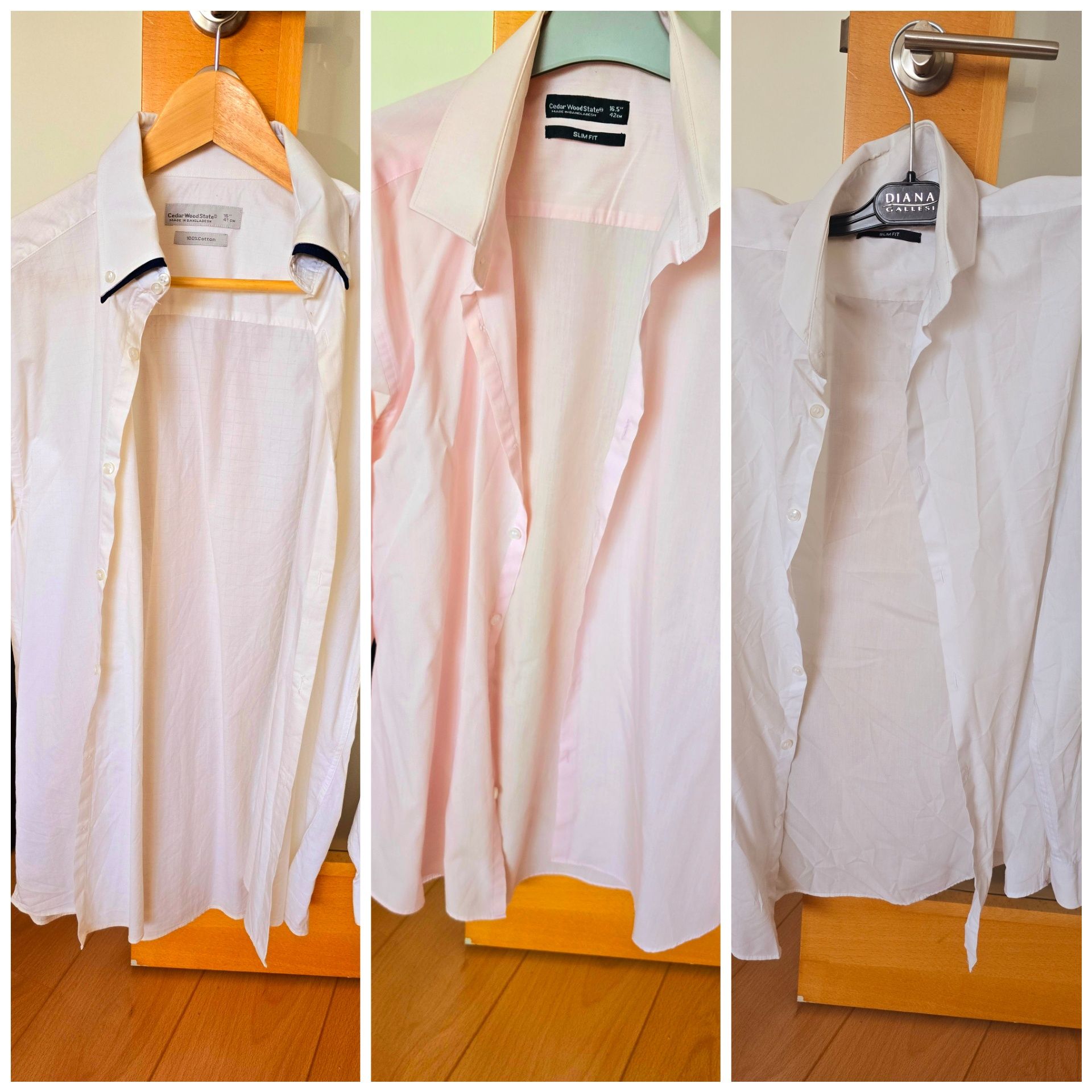 16 Camisas Slim Fit várias cores, c/ pouco uso. Preço especial pack