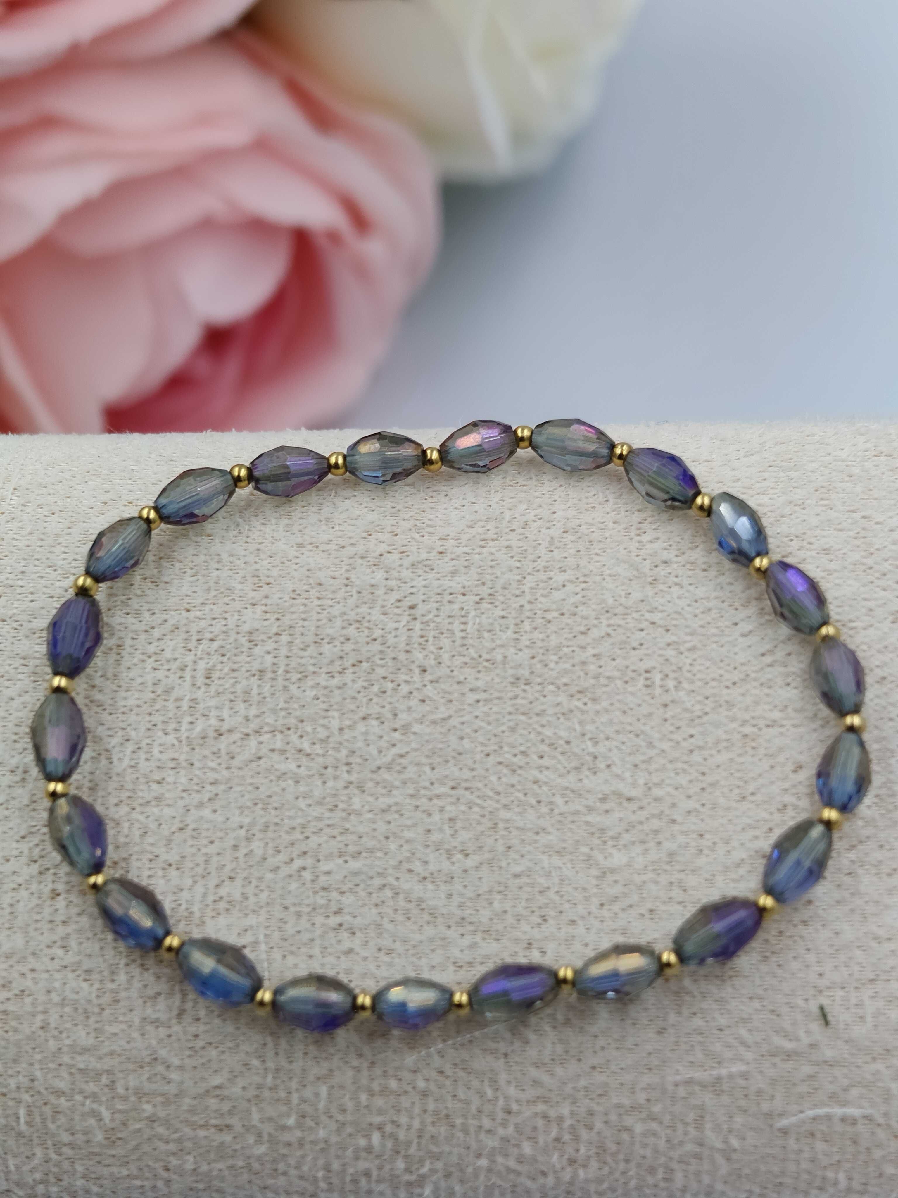 Blueberry bransoletka holo koraliki - STYLOWA SUPER