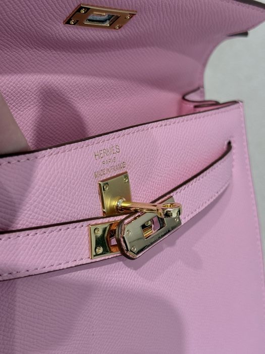 Сумка жіноча Hermes Epsom Kelly 25 Pink /Gold
