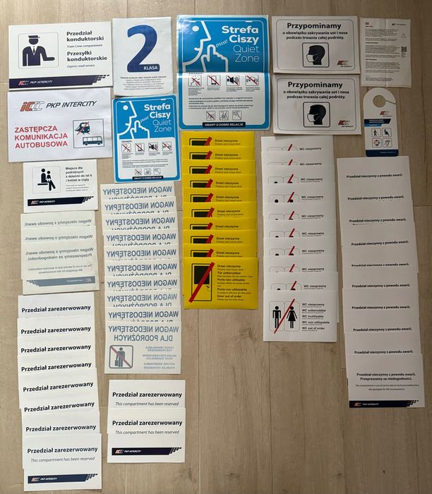 Naklejki PKP i tablice