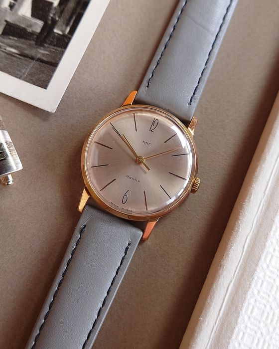 Zegarek Mir/Vostok "De Luxe" Garniturowy Vintage 70s ZSRR Pozłacany