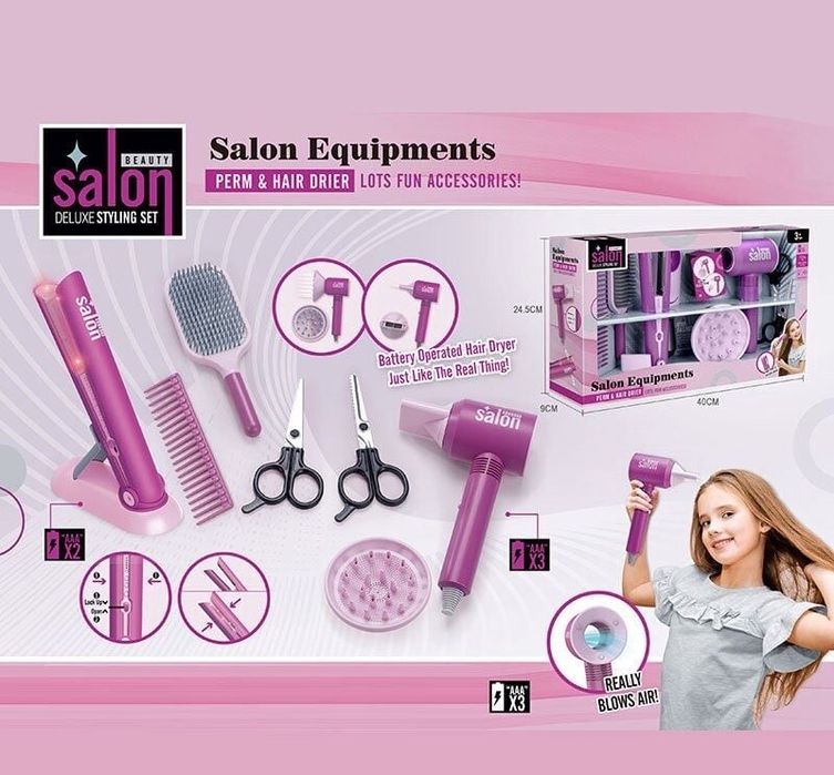 Набір перукаря, різні види (фен, стайлер, розчіска, аксесуари)