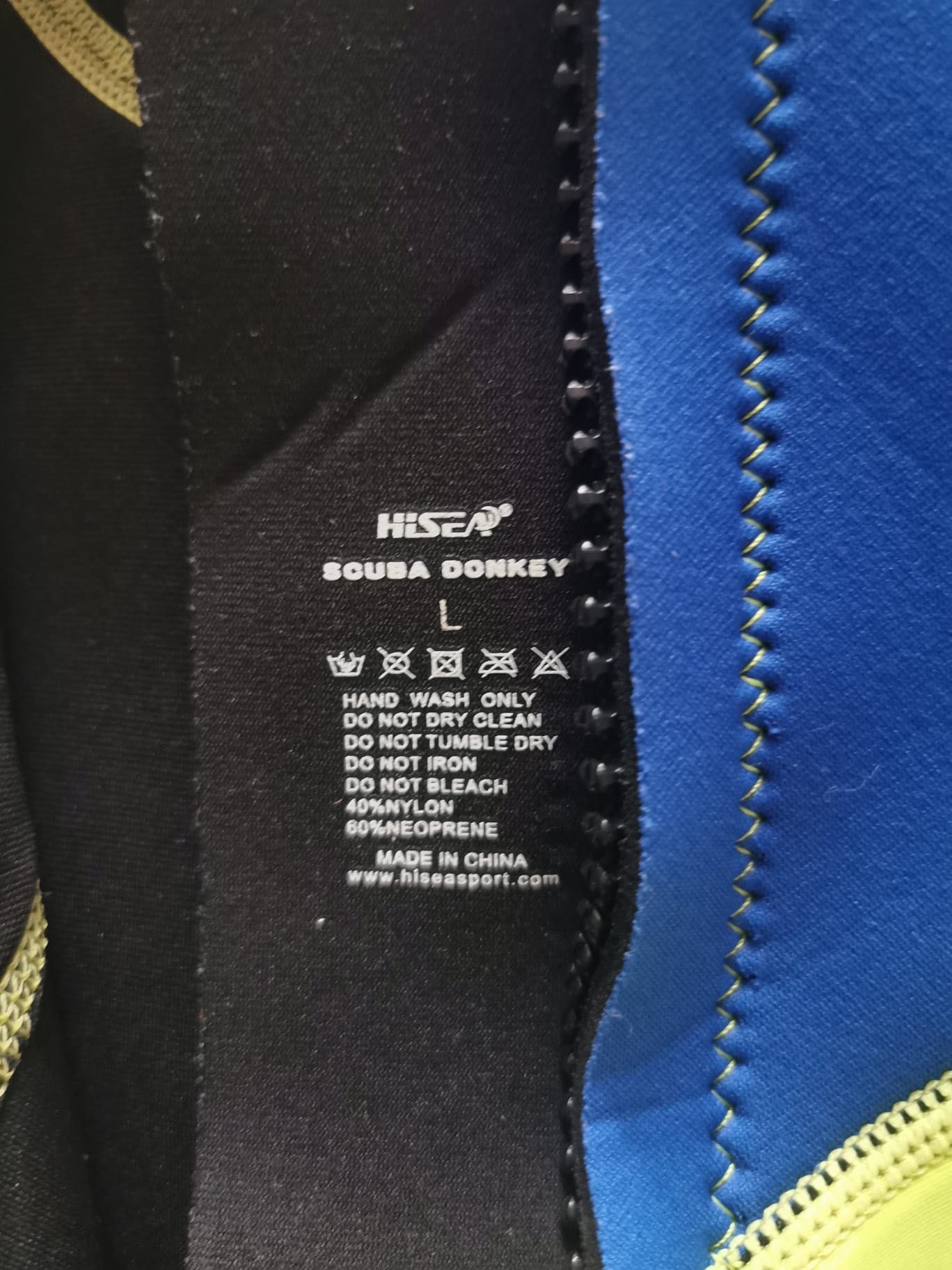 Fato Hisea Wetsuit Scuba Donkey - Tamanho L - 2,5 mm