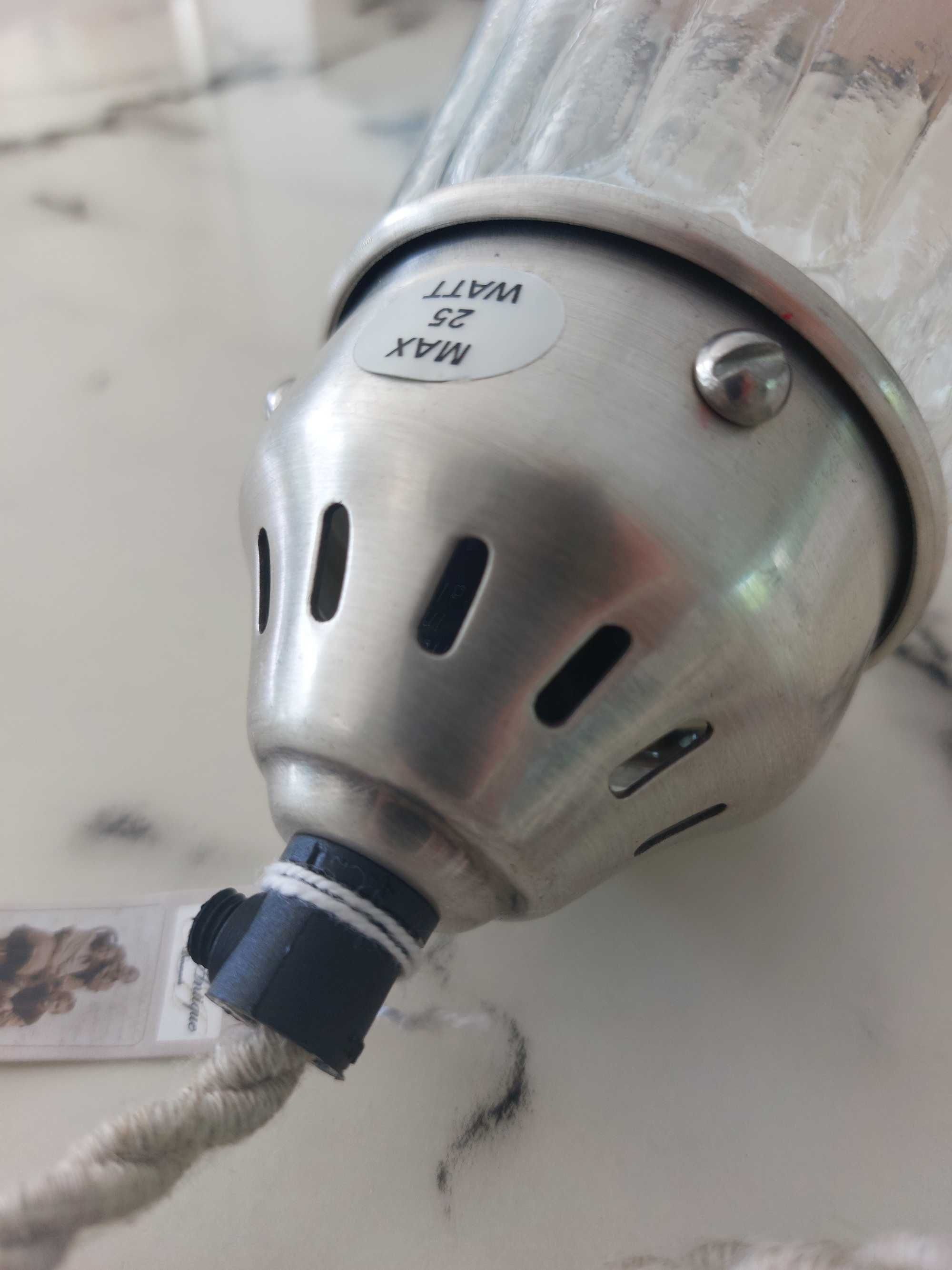 Lampa szklana loftowa, pękata Chic Antique 4