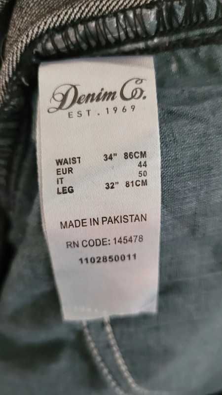 Denim co jeansowe spodnie męskie rozmiar 44