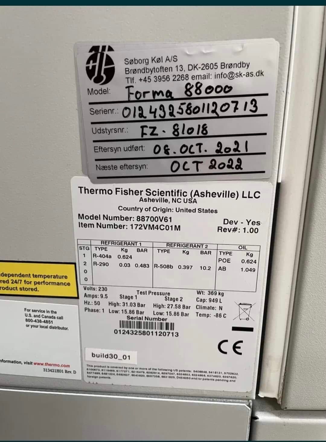 Zamrażarka niskotemperaturowa -86°C Thermo Fisher FV Gwarancja Leasing