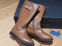 -69% Tommy Hilfiger r. 28 skórzane kozaki premium, zimowe buty