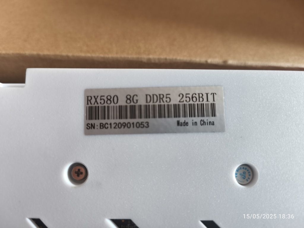 Placa gráfica RX 580 8G DDR5 256 Bit