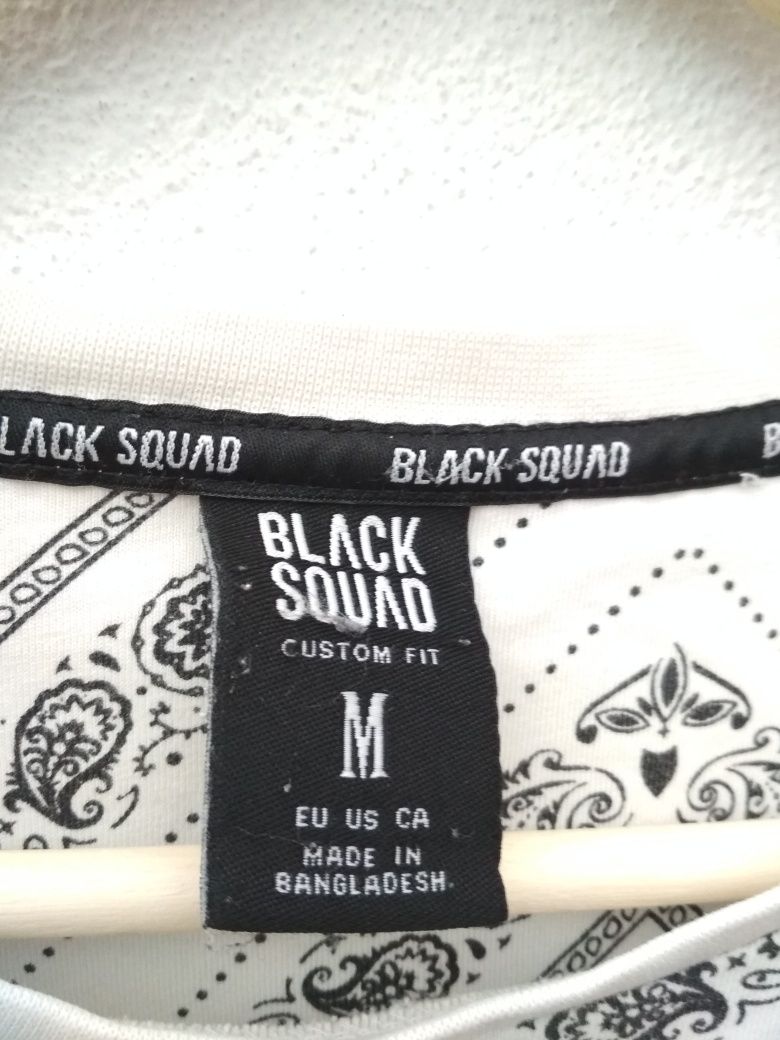 Black Squad t-shirt biała koszulka M