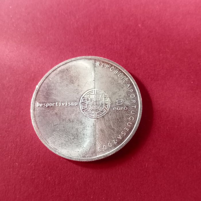 moeda prata 8.00 euros  ( o valor do desportivismo )