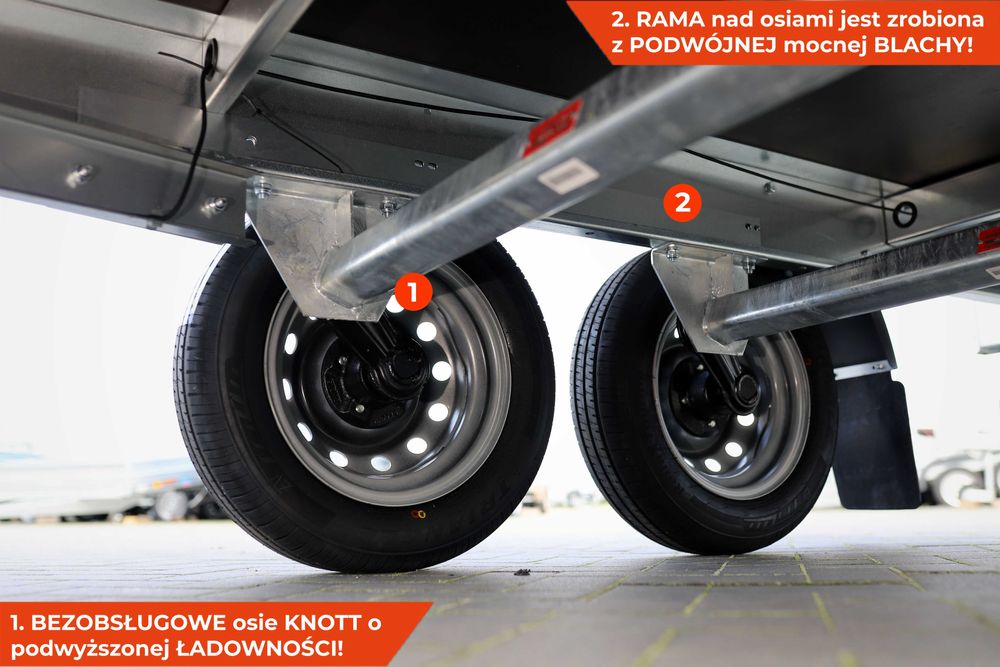 Neptun NORDICA BASELINE 263 x 145 koła pod skrzynia pod paką platforma