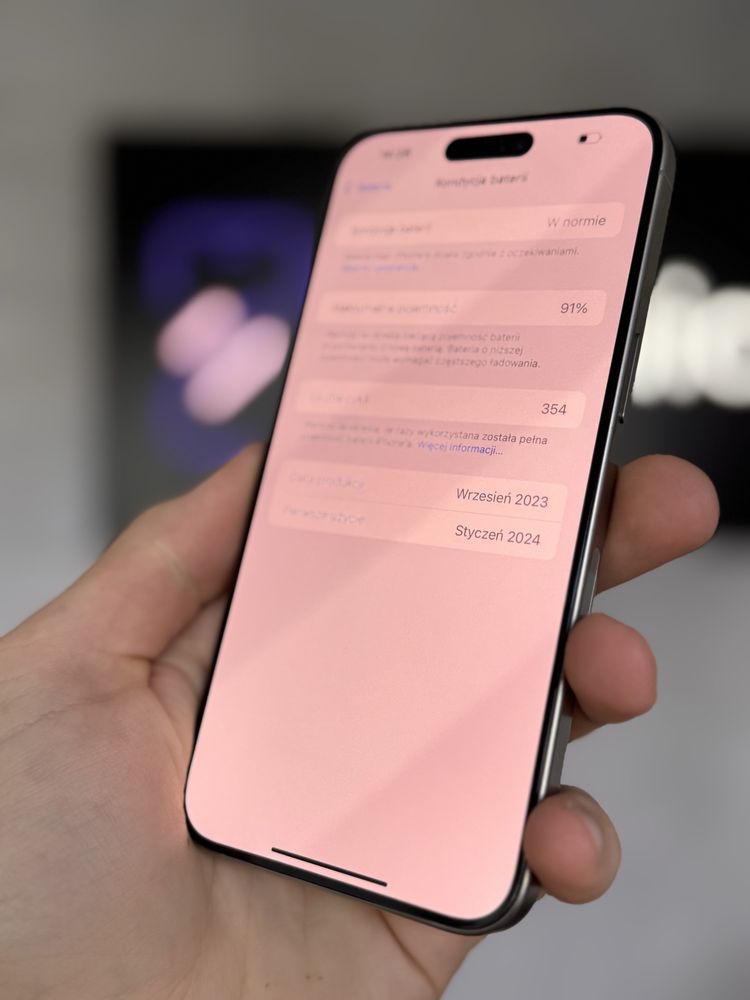 RATY 0% iPhone 15 Pro Max 512GB BATERIA 91% GWARANCJA 12 miesiecy!!!
