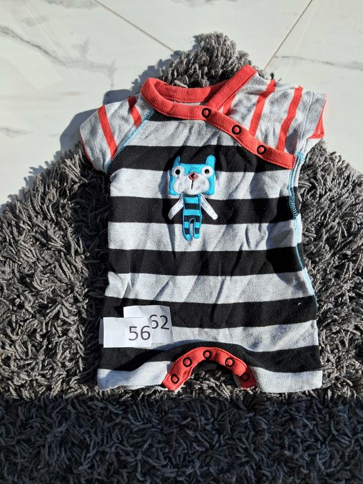 Rampers niemowlęcy chłopięcy kotek krótki rękaw New Baby