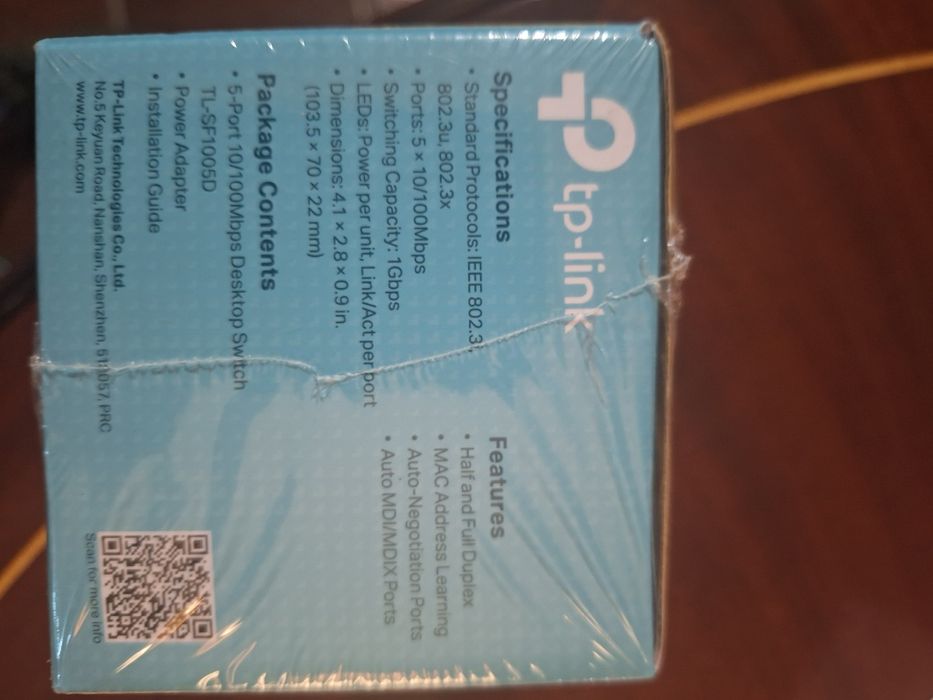 TP-Link TL-SF1005D – 5-Port 10/100 Mbps Network Switch, New; Sealed64552531527553121