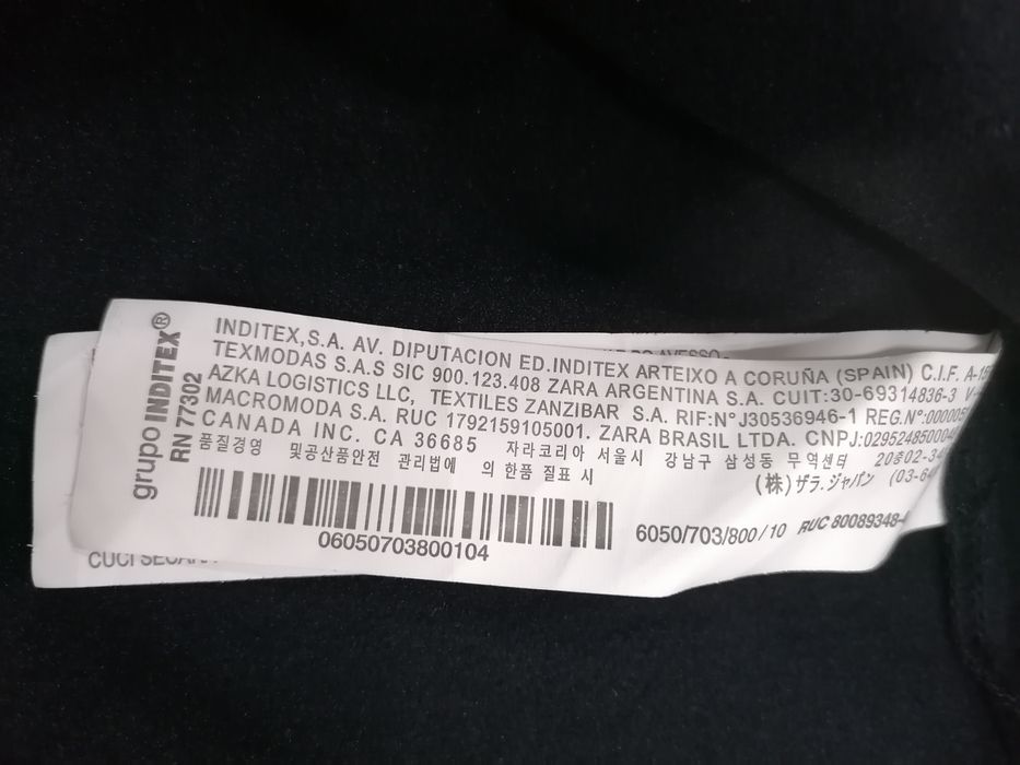Saia Zara nova 10 anos