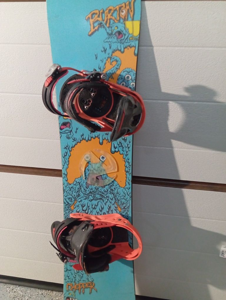 Deska snowboardowa Burton chopper 130 wiązania snowboardowe komplet