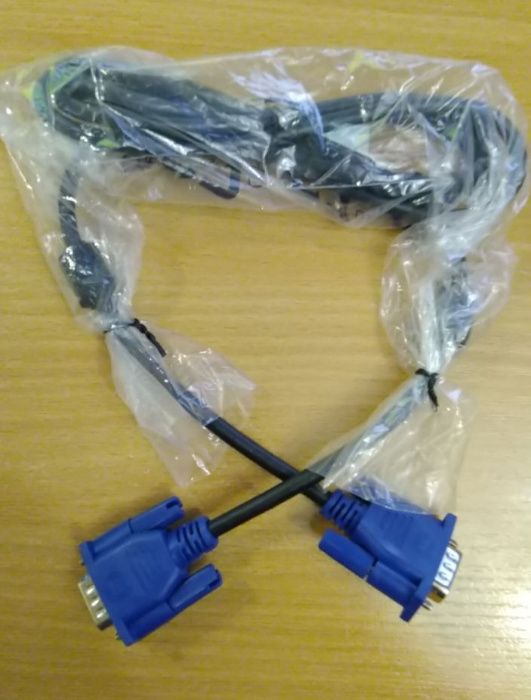 Кабель для монитора VGA НОВЫЙ 2 феррита