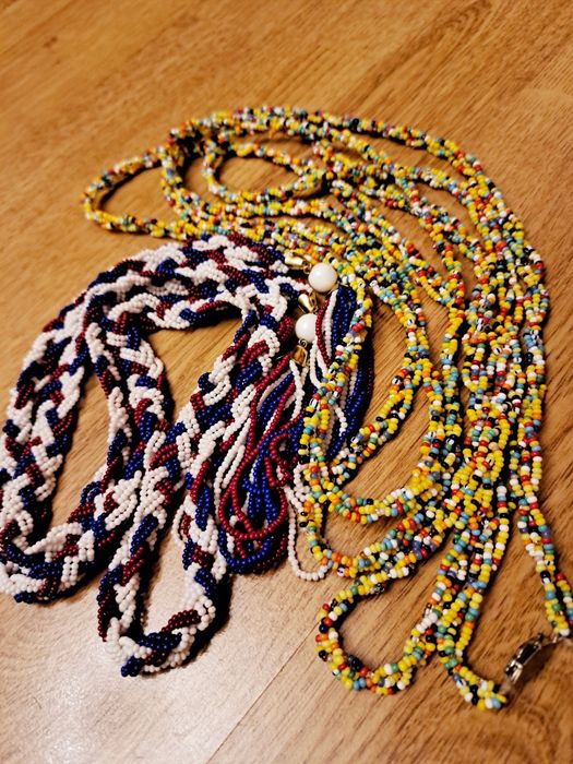 Sznur koralików naszyjnik koraliki rekodzielo biżuteria