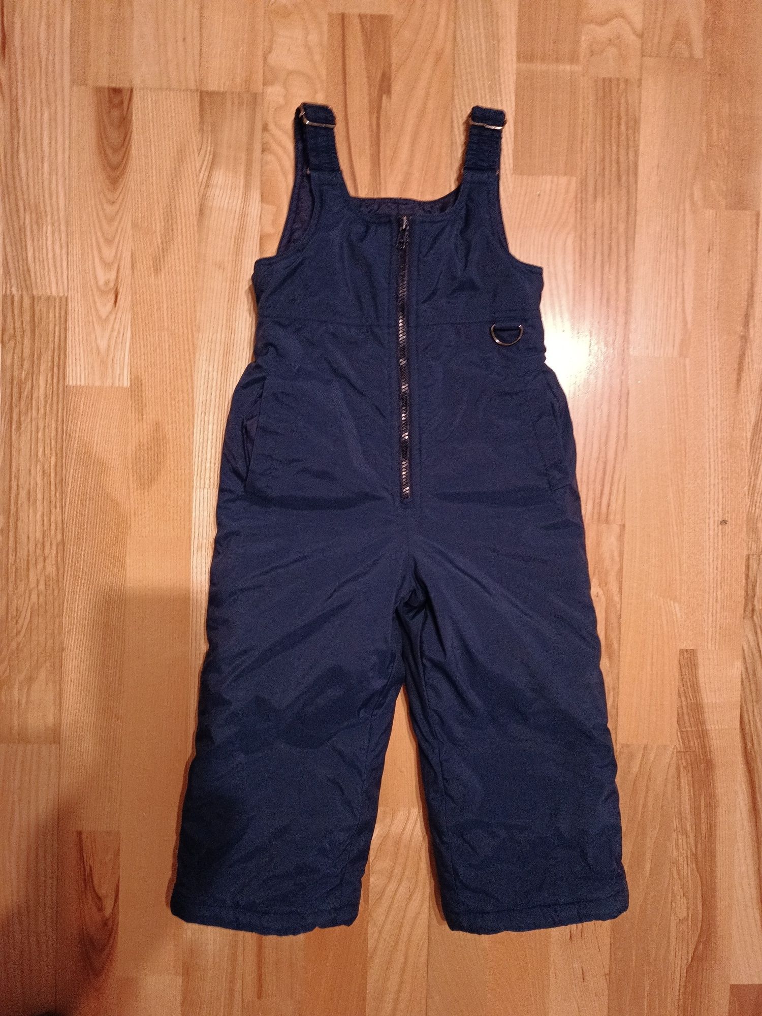 Granatowe spodnie kombinezon zimowy wodoodporny dla chłopca 98