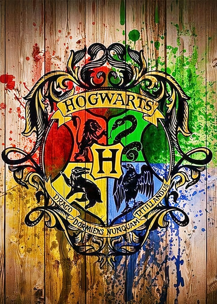 Malowanie po Numerach Harry Potter Hogwart Domy Obraz z Ramą