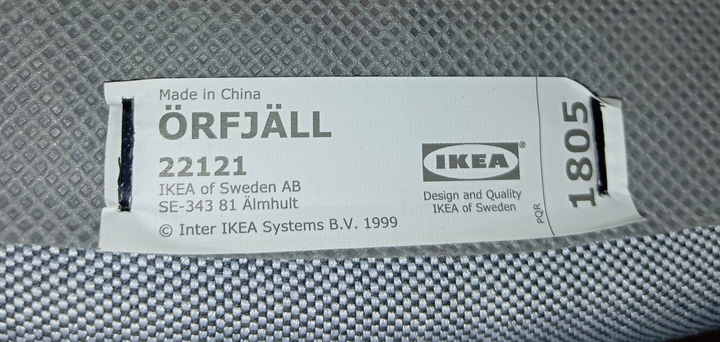 Krzesło do biurka dla dziecka IKEA ORFJALL - szare