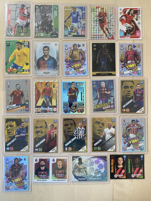 Lendas e Históricos do Futebol Mundial Panini e Topps Cromos e Cartas