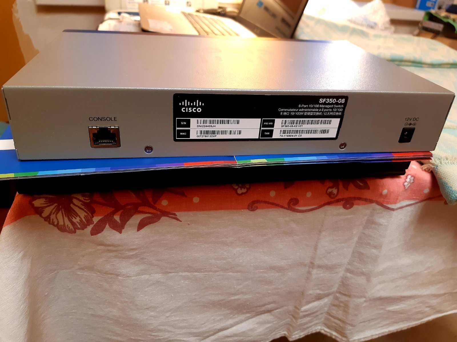 Комутатор  CISCO SB SF350-08-K9-EU