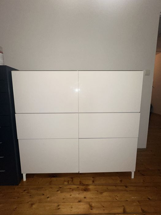 Biała komoda 120x40x115cm